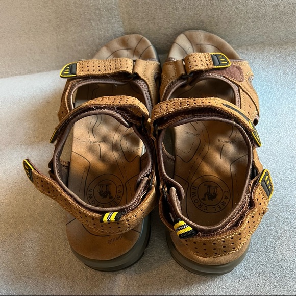 CAMEL CROWN Men's Leather Sandals for Hiking beach outdoors | Waterproof size 11 - Picture 1 of 15